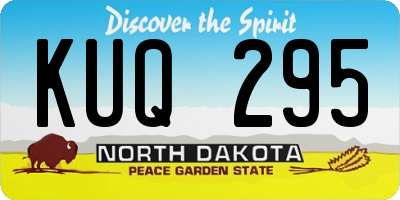 ND license plate KUQ295