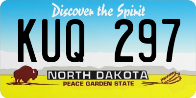 ND license plate KUQ297