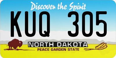 ND license plate KUQ305