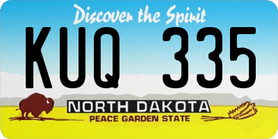 ND license plate KUQ335