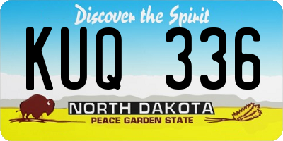 ND license plate KUQ336