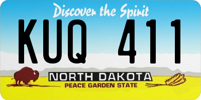 ND license plate KUQ411
