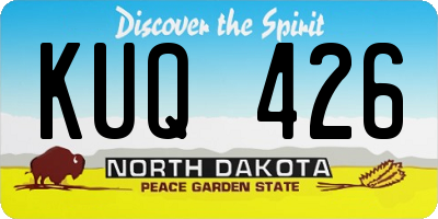 ND license plate KUQ426
