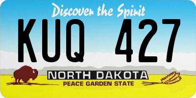 ND license plate KUQ427