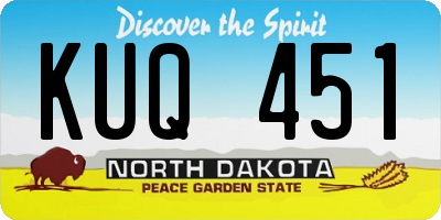 ND license plate KUQ451