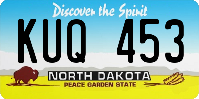 ND license plate KUQ453