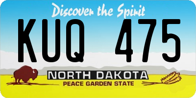 ND license plate KUQ475