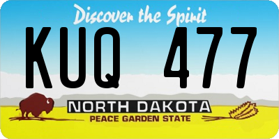 ND license plate KUQ477