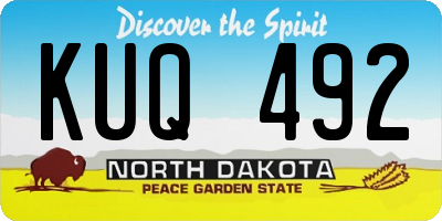 ND license plate KUQ492