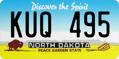 ND license plate KUQ495