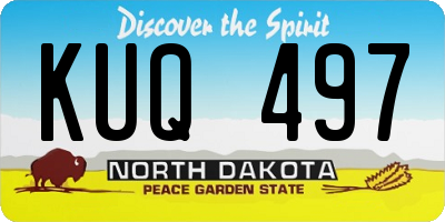 ND license plate KUQ497