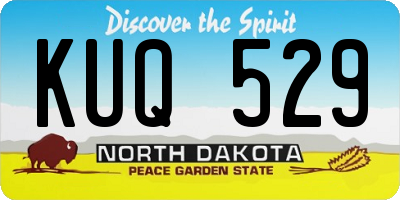ND license plate KUQ529