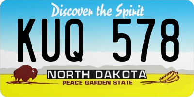 ND license plate KUQ578