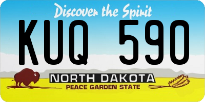 ND license plate KUQ590