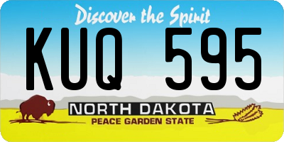 ND license plate KUQ595