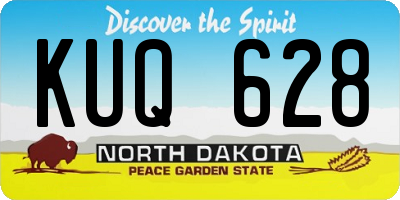 ND license plate KUQ628