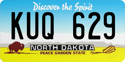 ND license plate KUQ629