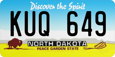 ND license plate KUQ649