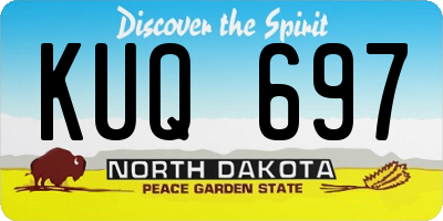 ND license plate KUQ697
