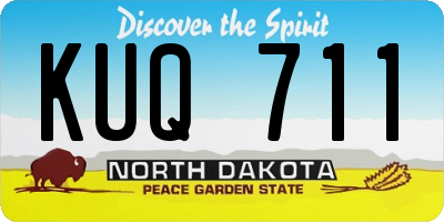 ND license plate KUQ711
