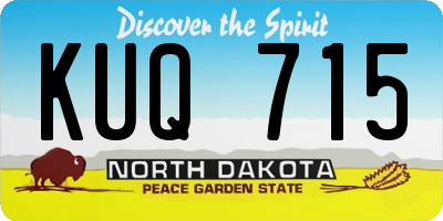 ND license plate KUQ715