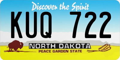 ND license plate KUQ722
