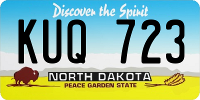 ND license plate KUQ723