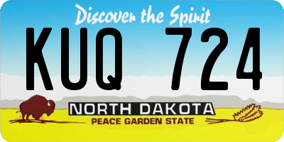 ND license plate KUQ724