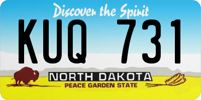 ND license plate KUQ731