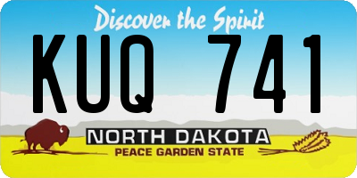 ND license plate KUQ741