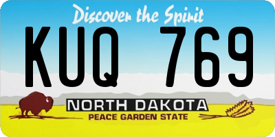 ND license plate KUQ769