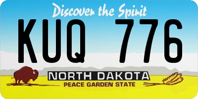 ND license plate KUQ776