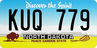 ND license plate KUQ779