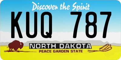 ND license plate KUQ787