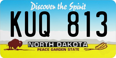 ND license plate KUQ813