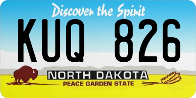 ND license plate KUQ826