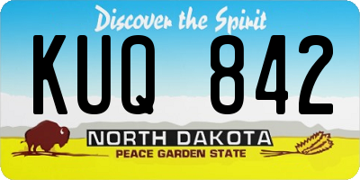 ND license plate KUQ842