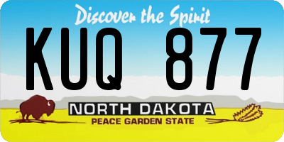 ND license plate KUQ877