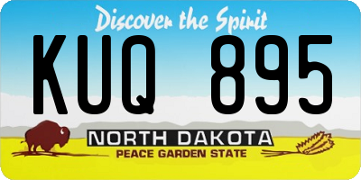 ND license plate KUQ895