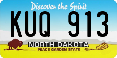 ND license plate KUQ913