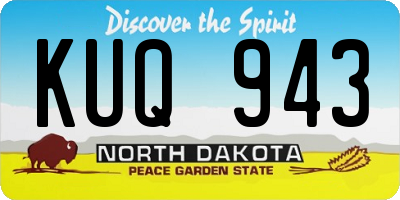ND license plate KUQ943