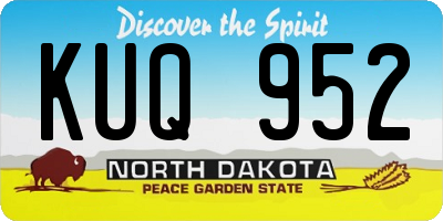ND license plate KUQ952