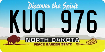 ND license plate KUQ976
