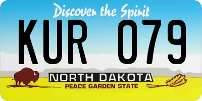 ND license plate KUR079