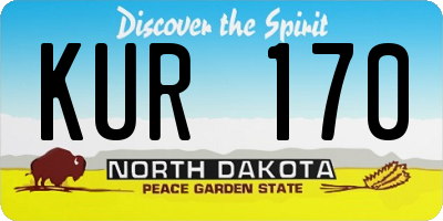 ND license plate KUR170