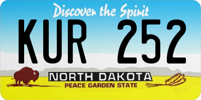 ND license plate KUR252