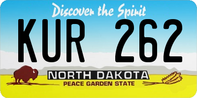 ND license plate KUR262