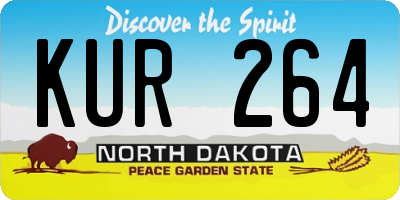 ND license plate KUR264