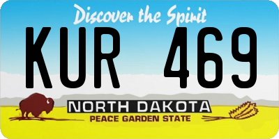 ND license plate KUR469