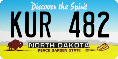 ND license plate KUR482